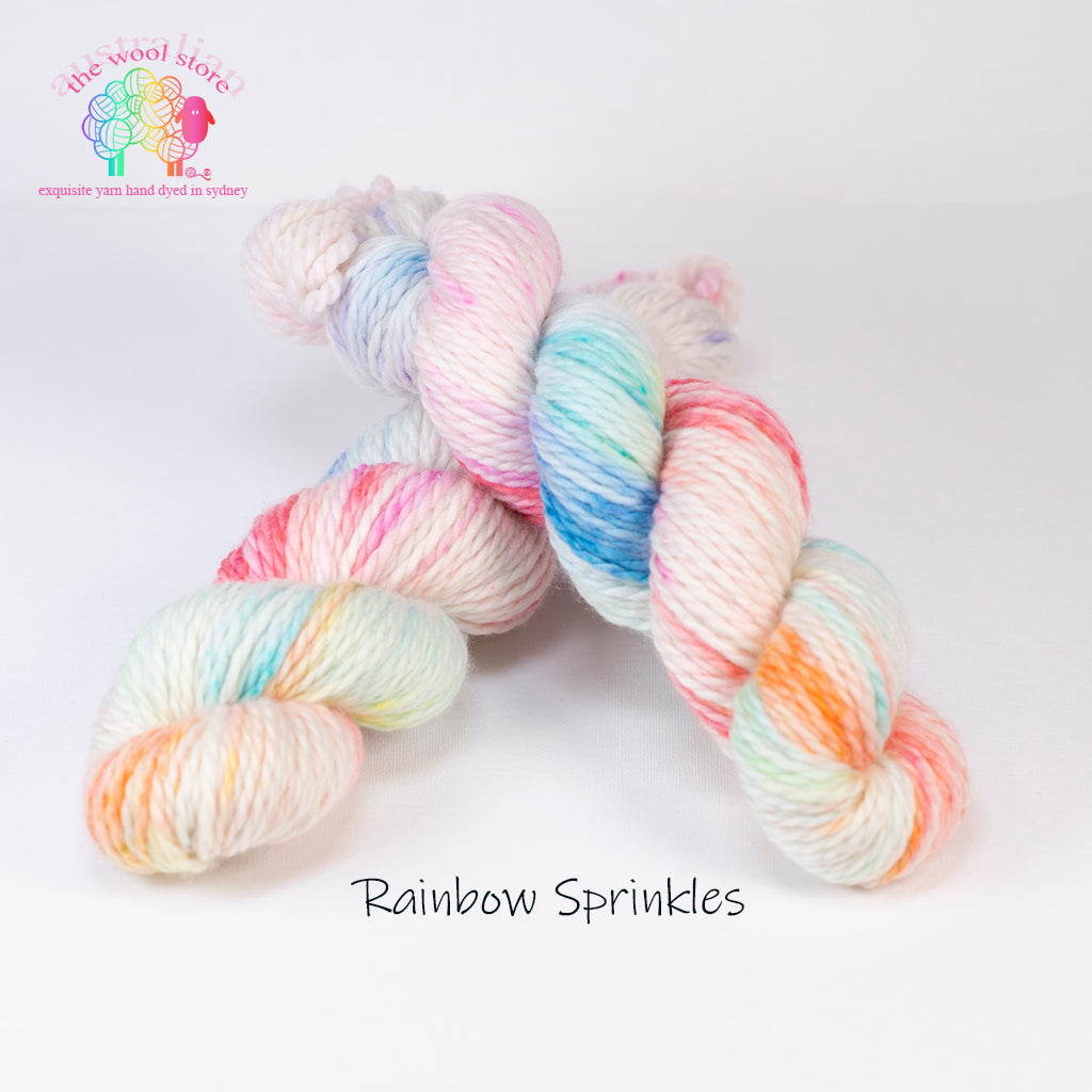 14ply/ Bulky weight Superwash Merino, 100g skein, 110m