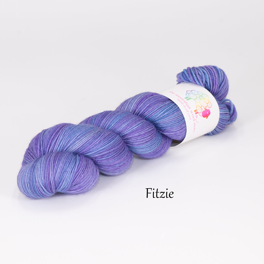 8ply/ DK weight 75% Superwash Merino / 25% Nylon, 100g skein, 200m
