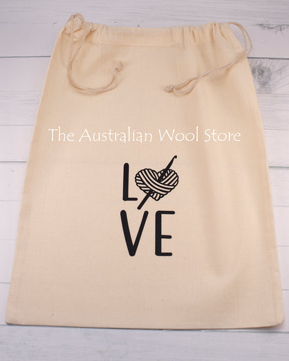 Calico Drawstring Project Bags