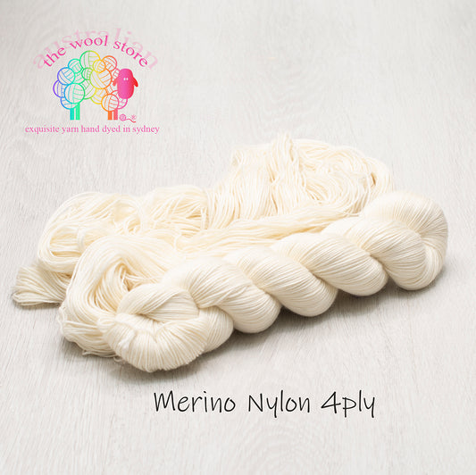 Undyed Yarn/ Bare Yarn - 75% Superwash Merino/25% Nylon