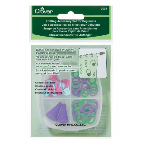 Clover Knitting Accessory Set for Beginners with Case