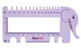 Knit Pro Gauge for Knitting Needles and Crochet Hooks - Pink OR Purple